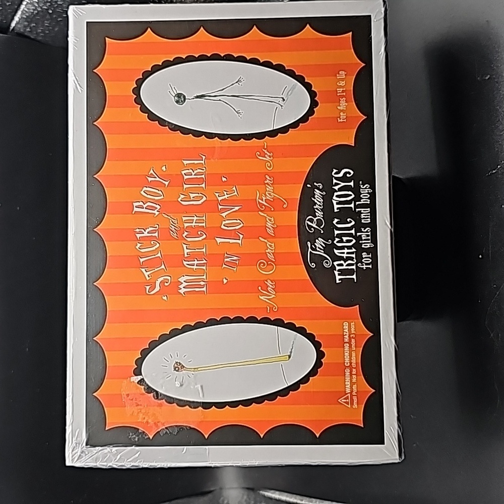 Tim Burton's 2003 Tragic Toys Stick Boy and Match Girl Set New In Match Box